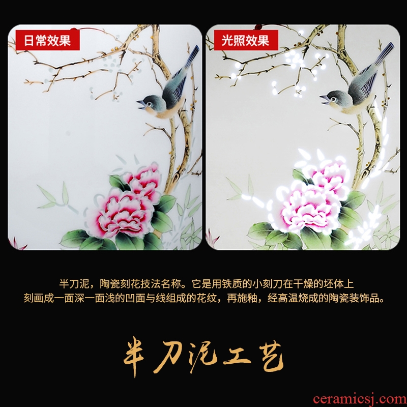 Exquisite vase furnishing articles of jingdezhen porcelain hand-painted ceramics sitting room knife clay flower arrangement home decorative arts and crafts