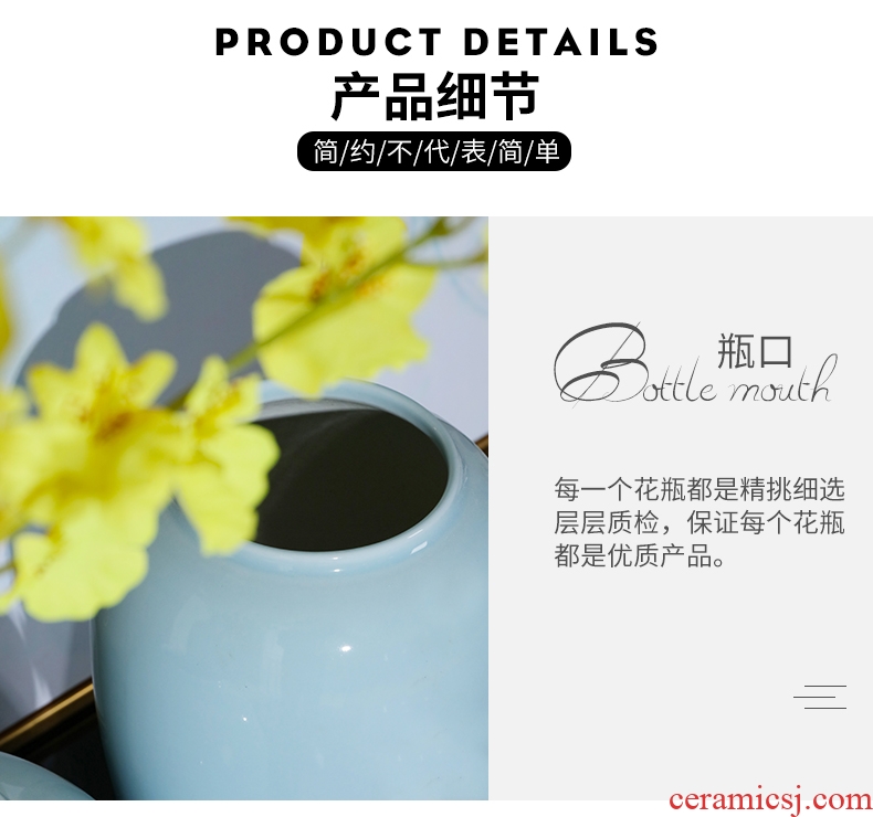 Jingdezhen ceramic vase furnishing articles of modern living room table dry flower arranging flowers TV ark contracted household soft adornment