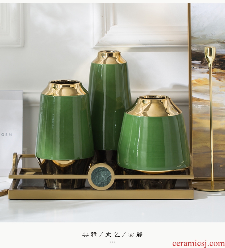 New Chinese style with phnom penh jingdezhen ceramic vases, flower arranging contracted Europe type TV ark place the sitting room porch furnishing articles