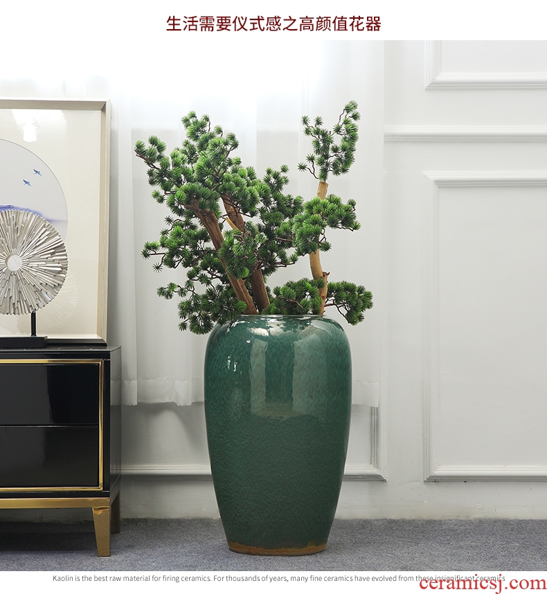 European-style villa hotel flower arranging wine example room sitting room of large vase simulation flower decoration ceramics furnishing articles