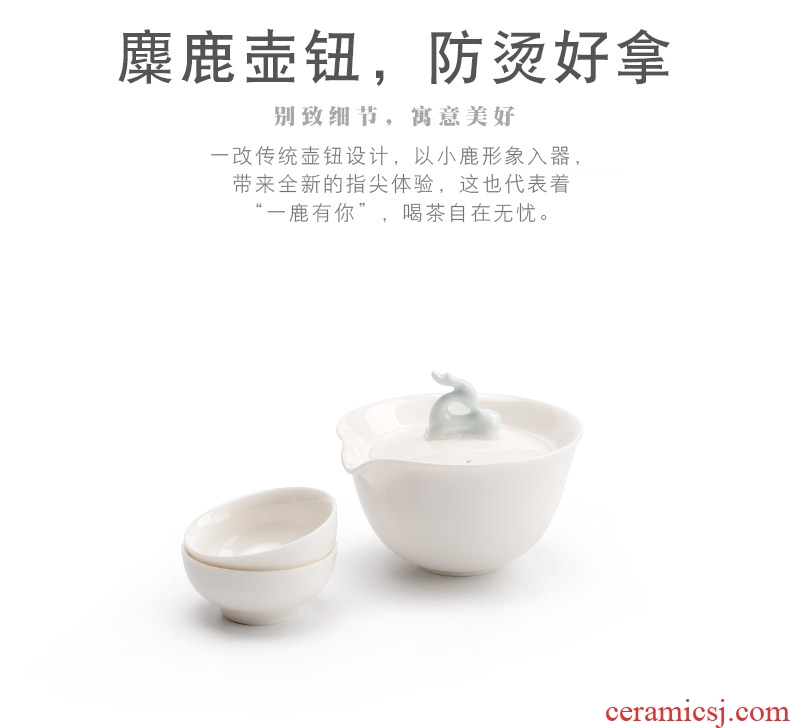Mr Nan shan where is wally to crack a pot of three ceramic portable travel tea set with tea cup