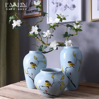 New Chinese vase hand-painted ceramic flower adornment mesa sitting room tea table table, TV ark place jingdezhen