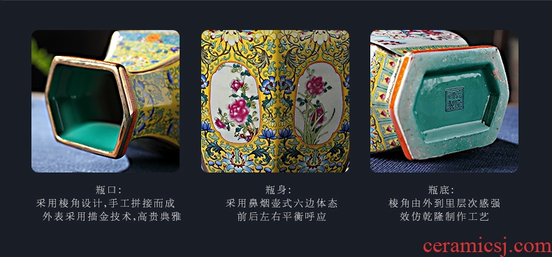 Jingdezhen ceramic vase furnishing articles Chinese flower arranging office wine rich ancient frame TV ark c7XfQ9Wc sitting room
