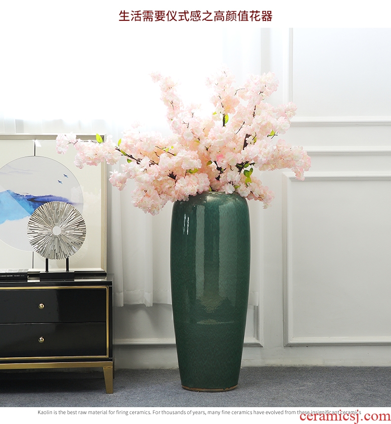 European-style villa hotel flower arranging wine example room sitting room of large vase simulation flower decoration ceramics furnishing articles