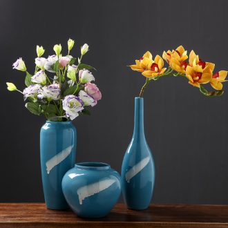 New Chinese jingdezhen ceramic vase modern creative home furnishing articles dried flower arranging flowers contracted sitting room adornment