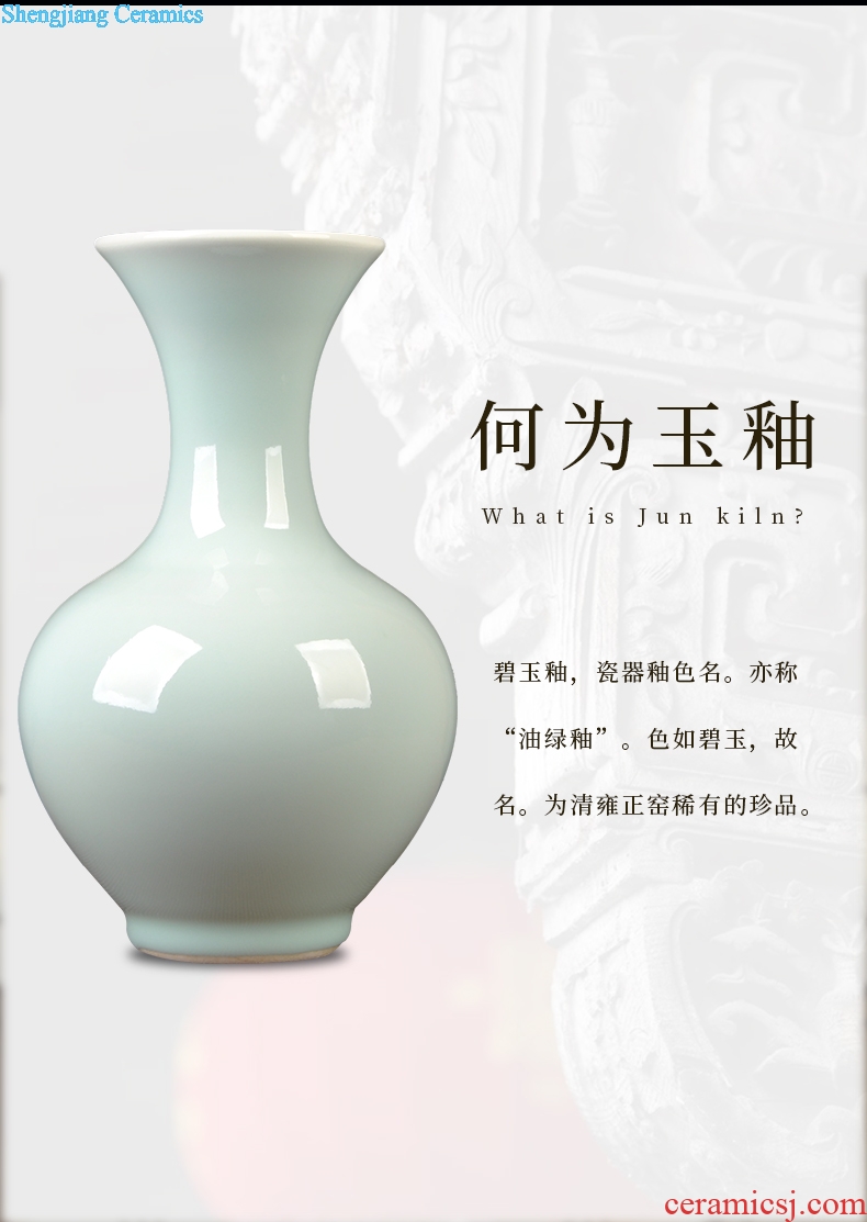Jingdezhen ceramic vase furnishing articles creative color glaze porcelain flower arranging flowers sitting room Chinese style household decorations