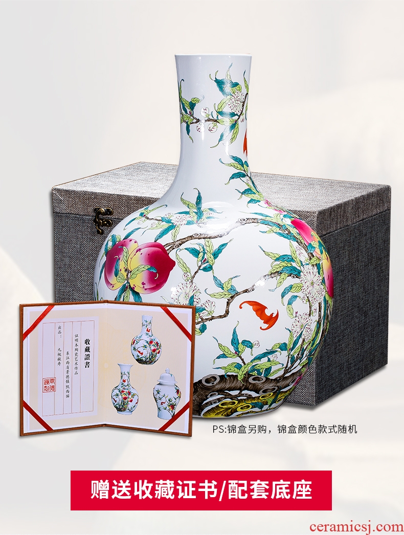 Jingdezhen ceramics antique vase furnishing articles sitting room porch Chinese style household adornment tree flower arranging arts and crafts