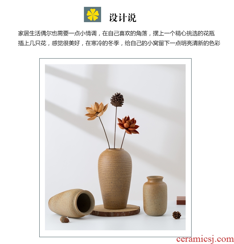 Soil ceramics floret bottle sitting room place dried flower arranging flowers hydroponic flowers home office decorations of Chinese style flower implement