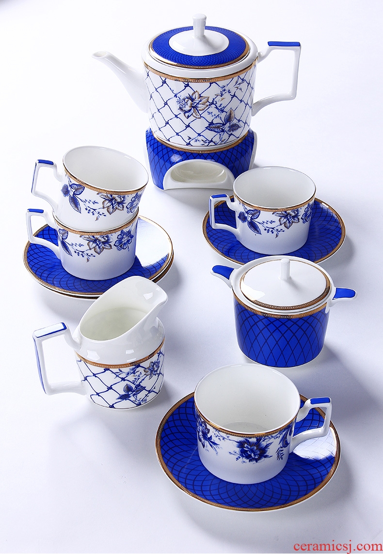 New Chinese blue and white porcelain bowls suit tangshan high-grade bone porcelain tableware ceramic dishes dishes suit household Chinese wind