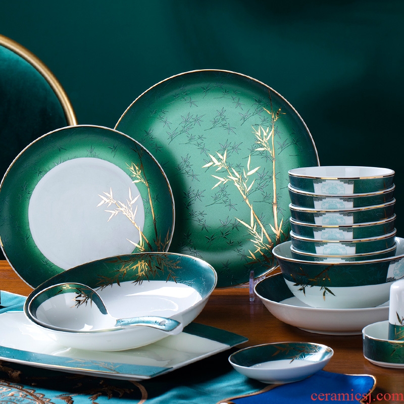 Fiji trent dishes suit household european-style bowls new high-grade bone porcelain bowls plate of jingdezhen ceramic tableware
