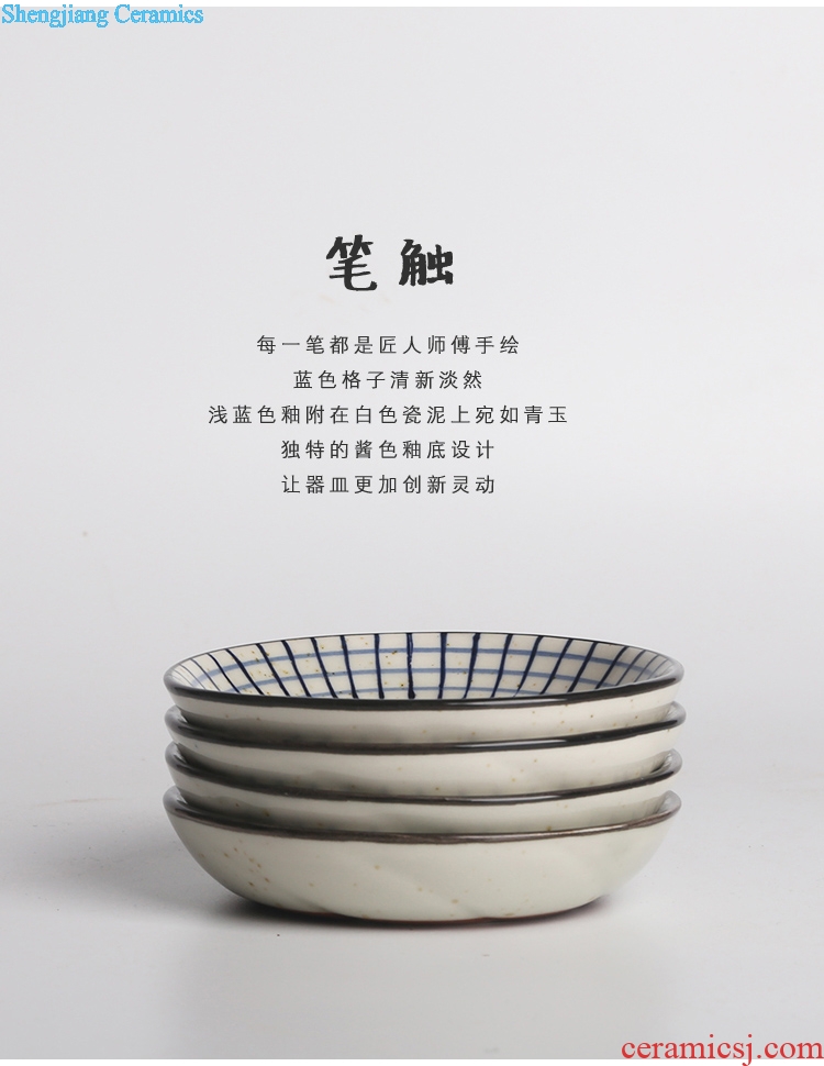 Ijarl Japanese ceramic household utensils contracted western-style steak creative dish plates dish dish dish small dishes