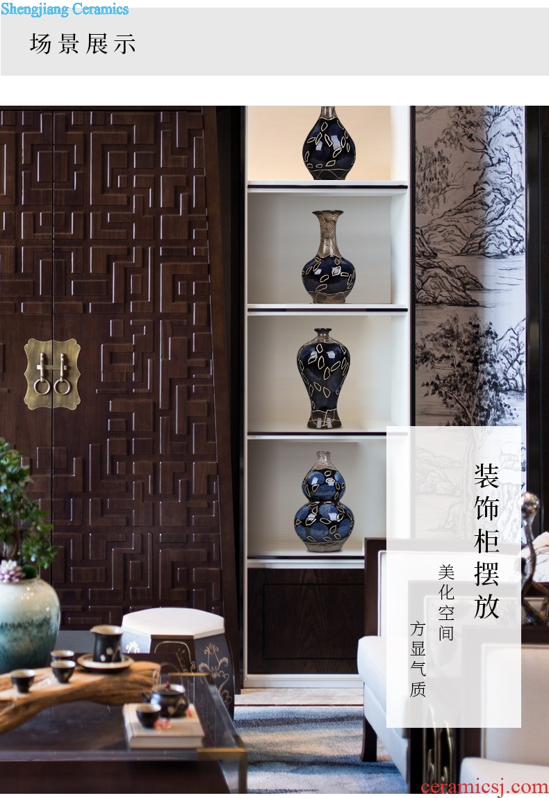 Jingdezhen ceramics archaize variable glaze vase ikea home sitting room craft ornaments rich ancient frame furnishing articles