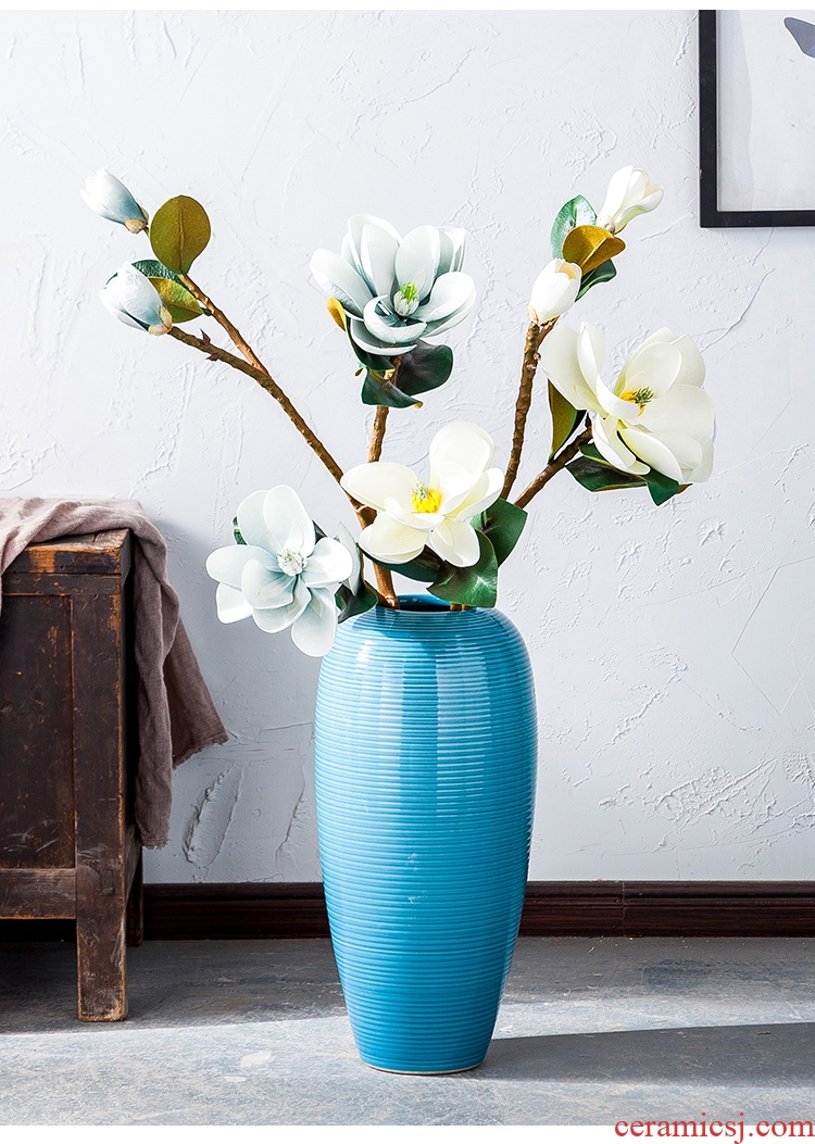 Ceramic vase furnishing articles sitting room TV ark of large porcelain flower arranging household contracted modern dry flower decoration