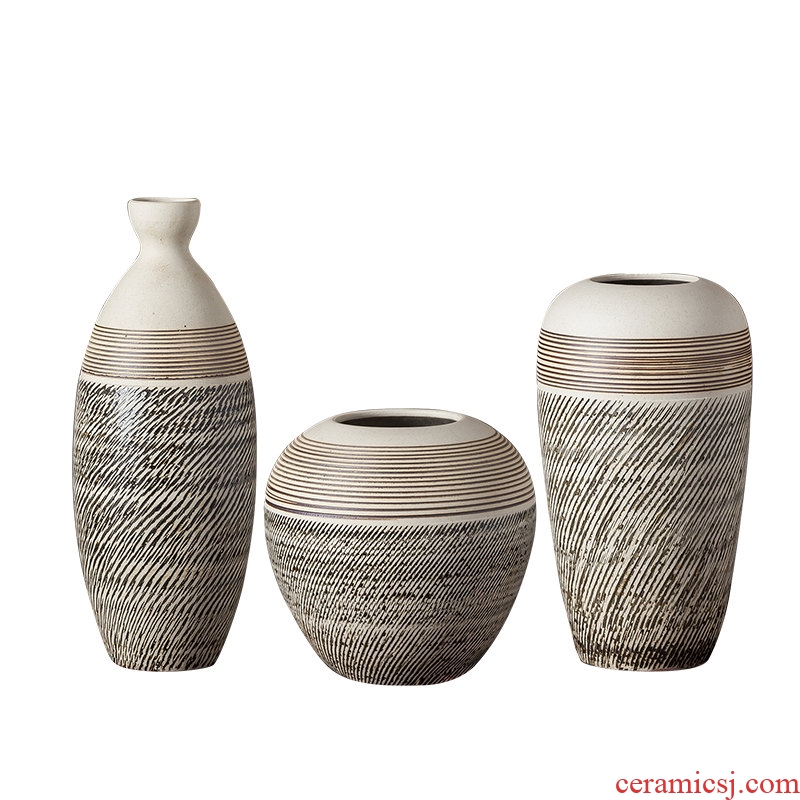 Jingdezhen ceramic vases, contemporary and contracted household hydroponic flowers dried flower arranging flowers furnishing articles sitting room pure and fresh and small table
