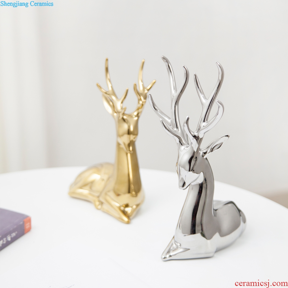 High Angle deer creative tea pet home decoration ceramic tea set tea ceremony decorative furnishing articles