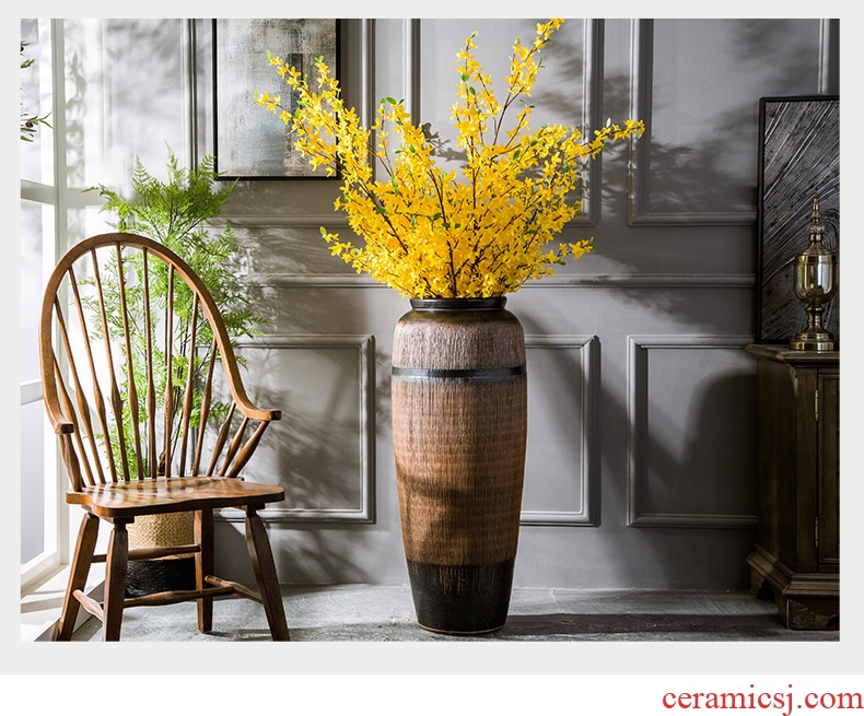 Jingdezhen ceramic hotel villa large vases, flower arrangement sitting room adornment window big POTS furnishing articles flowers