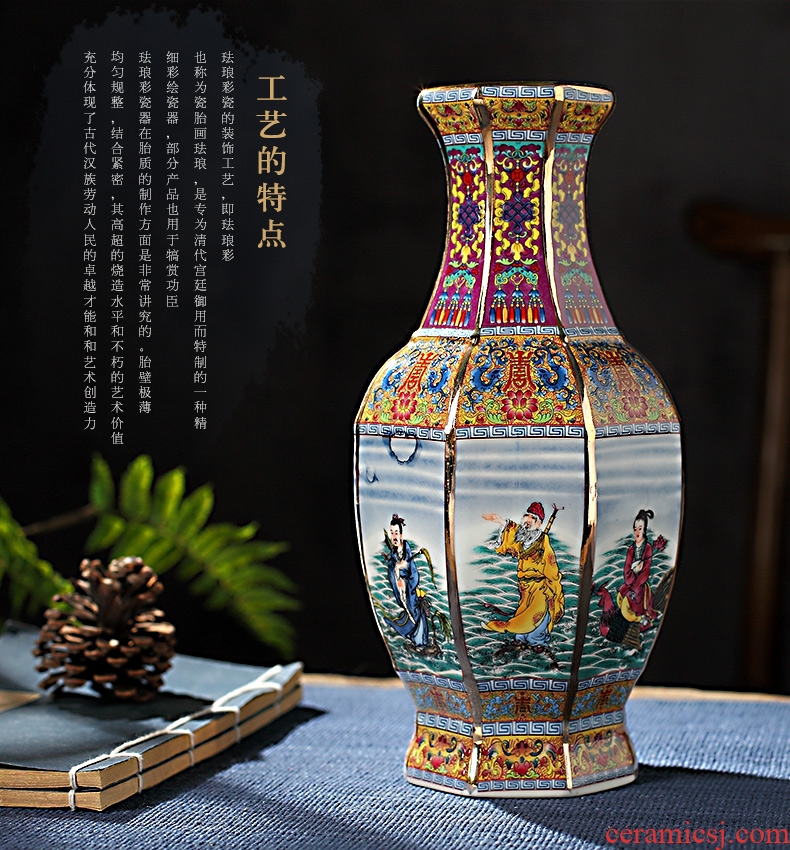 Jingdezhen ceramics vase furnishing articles of Chinese flower arranging office sitting room wine rich ancient frame TV ark adornment