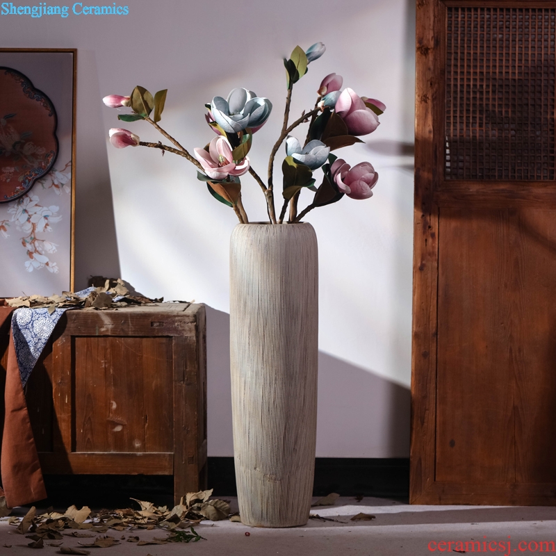 Jingdezhen ceramic vase Chinese style restoring ancient ways is the sitting room porch large landing simulation flower flower arranging dried flowers suit furnishing articles