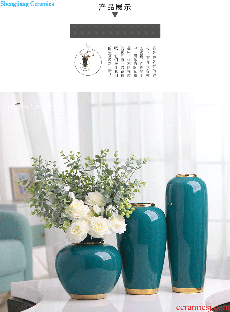 Nordic light much wind ceramic simulation flower vases, contemporary and contracted sitting room table example room suit dry flower arranging furnishing articles