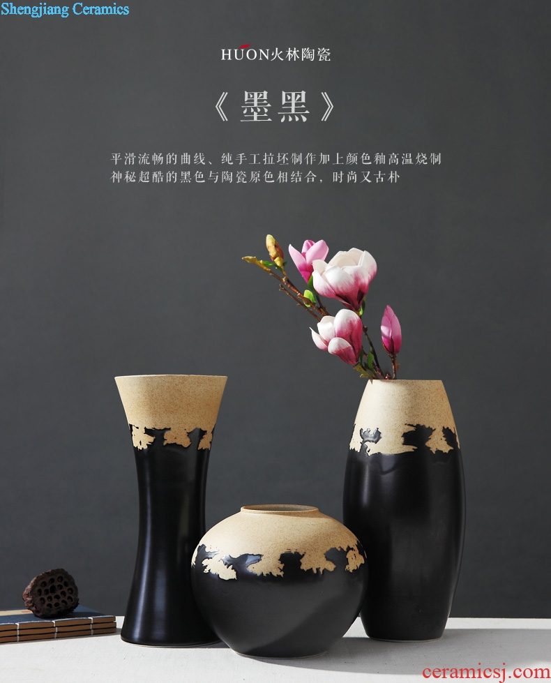 Jingdezhen ceramic POTS coarse pottery retro new classic dry flower vases, furnishing articles sitting room flower arranging creative household act the role ofing is tasted
