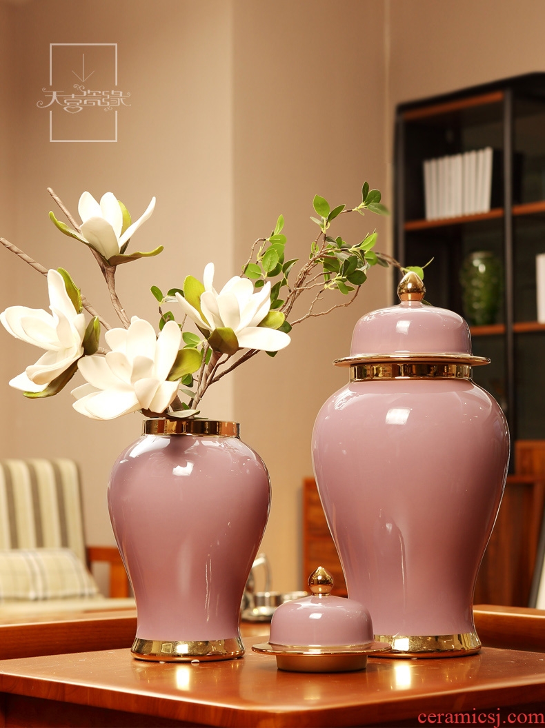 General European ceramic jars of furnishing articles American household living room show originality decorative flower arranging, porch decoration