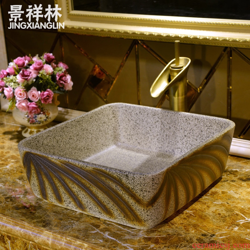 JingXiangLin European contracted jingdezhen traditional manual basin on the lavatory basin & ndash; & ndash; Mountain peaks,