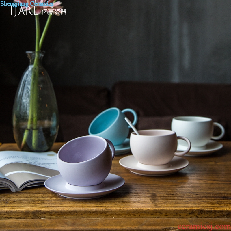 Ijarl million jia creative European cup ceramic coffee cup set contracted small pure and fresh and couple coffee cups and saucers