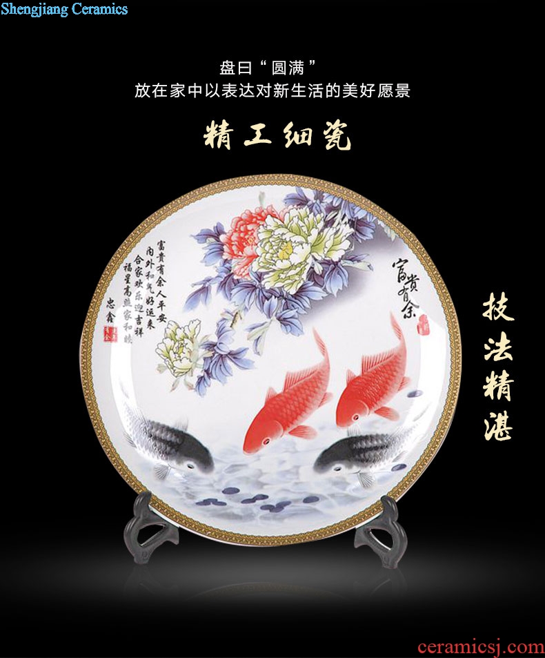 Scene, jingdezhen ceramic decoration plate sit plates new well-off Chinese domestic act the role ofing handicraft furnishing articles