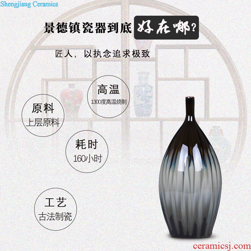 Jingdezhen ceramics kiln dried flower vase classical household furnishing articles to restore ancient ways the sitting room adornment handicraft decoration