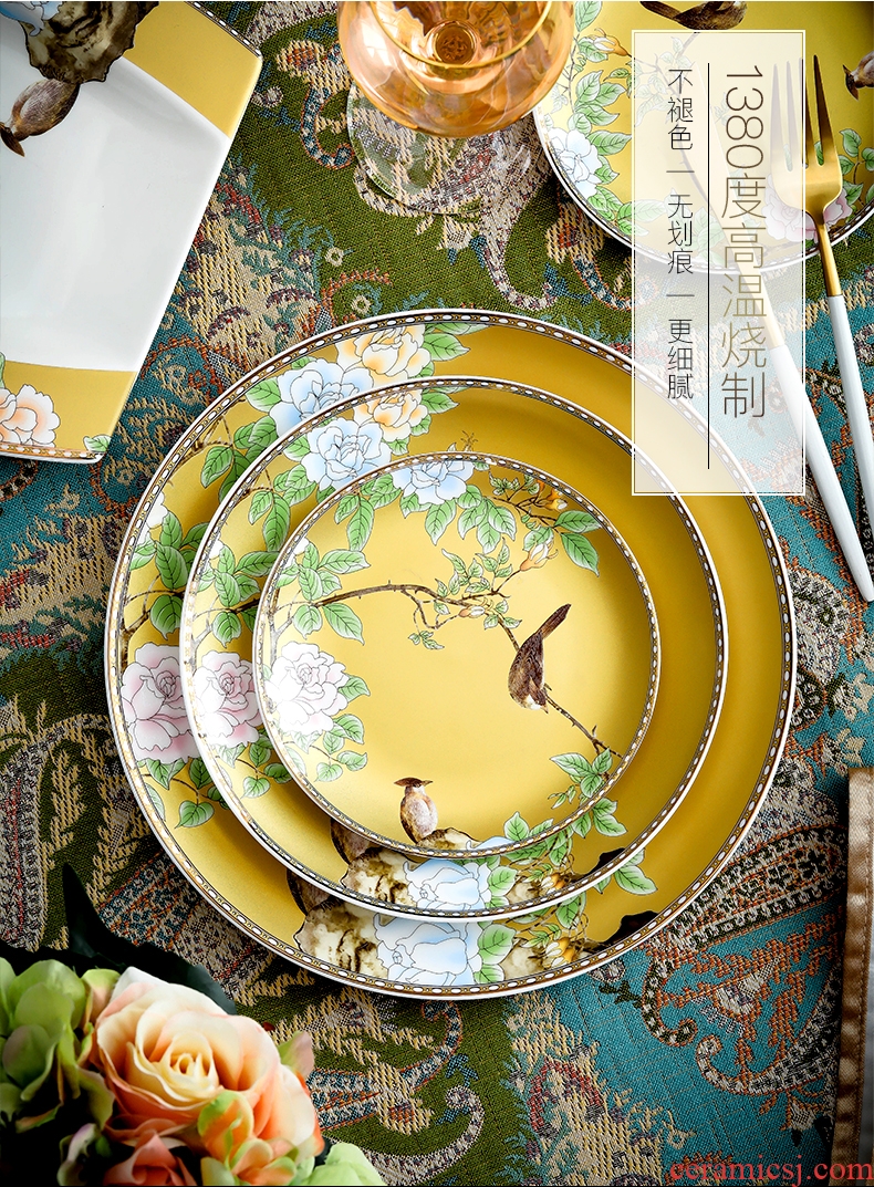 New Chinese style phnom penh dish good-looking European household tableware ceramic western-style food dish palace dinner dishes suit
