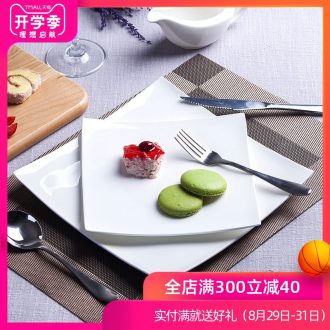 Jingdezhen porcelain tableware of pure bone square beef steak knife and fork dish creative steak western dishes suit