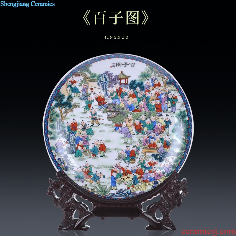 Jingdezhen ceramics Chinese style household act the role ofing is tasted handicraft sitting room porch decoration decoration plate plate of the ancient philosophers diagram