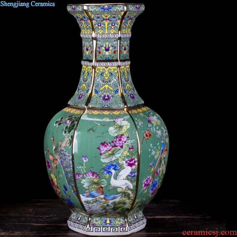 Jingdezhen porcelain colored enamel porcelain vases 20 high 30 to 50 high classical porcelain famille rose porcelain vase vase