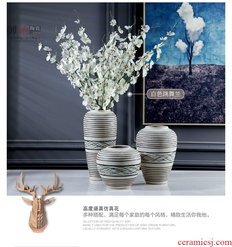Chinese pottery and porcelain the sitting room porch ark shoe ark home decoration furnishing articles dancing orchid dry flower vase hydroponic mesa