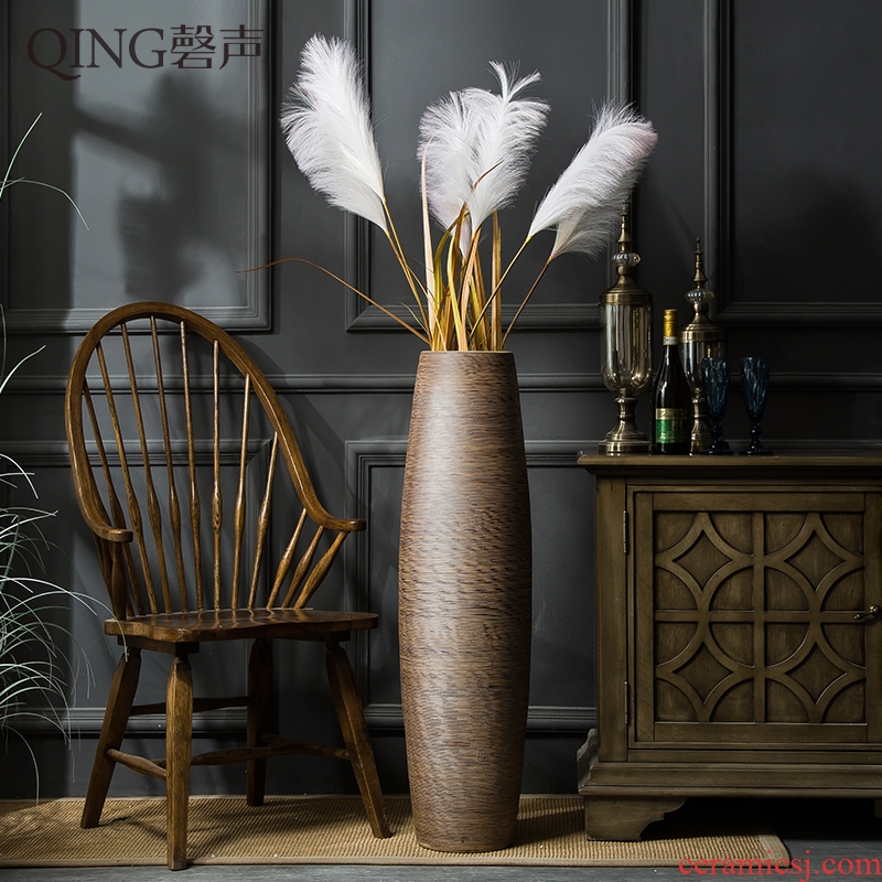 Large vase furnishing articles sitting room TV ark home decoration contracted and contemporary ceramic flower arranging dried flower porcelain decoration