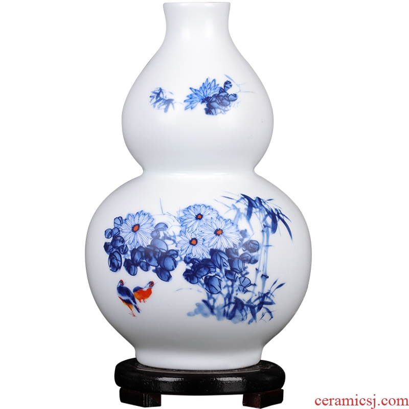 Jingdezhen ceramics vase peace gourd bottle a great evil spirit furnishing articles to hang feng shui home decoration