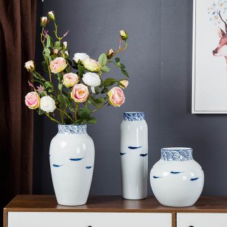 Jingdezhen modern household adornment new Chinese TV ark ceramic vase the sitting room porch creative furnishing articles