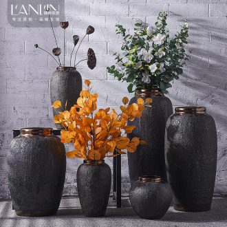 Restore ancient ways the ground dried flowers large vase coarse some ceramic pot sitting room adornment home furnishing articles of jingdezhen ceramics
