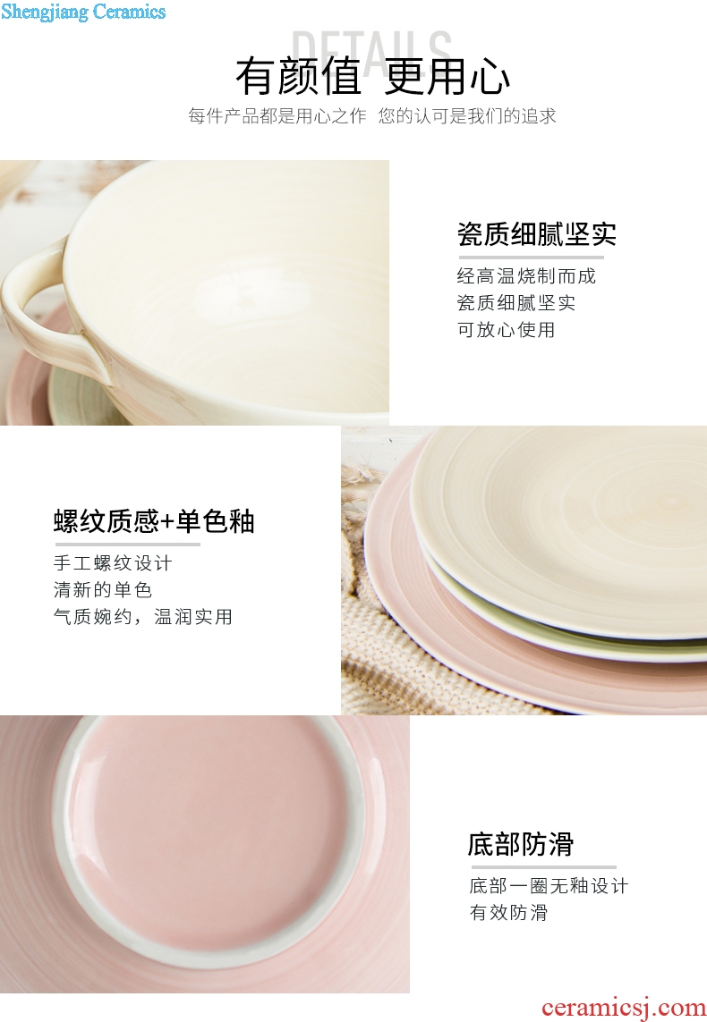 Million jia northern dishes suit household contracted creative ceramic bowl dish bowl chopsticks bowl combine ins cutlery set