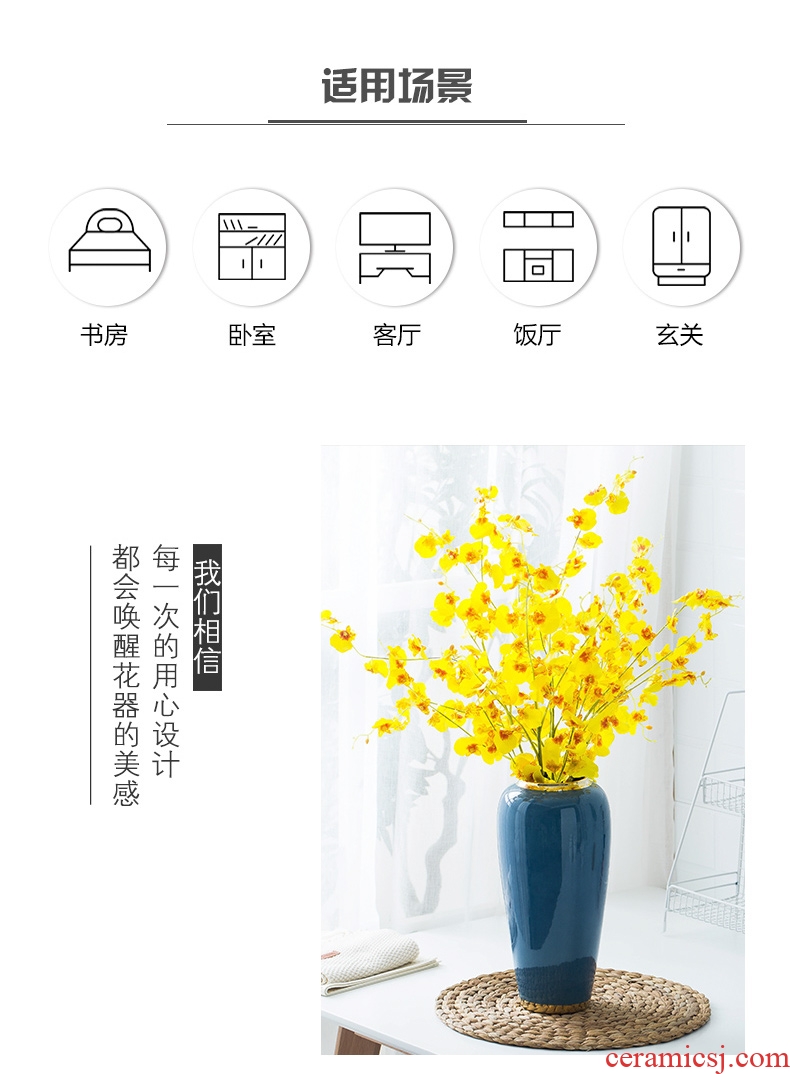 European vase modern simulation flower arranging furnishing articles contracted sitting room porch TV ark household ceramic jewelry dried flowers