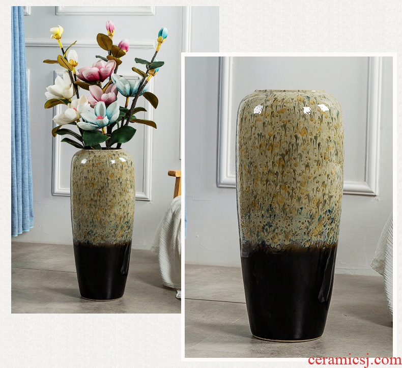 Jingdezhen ceramic vase landing large contemporary and contracted sitting room porch decorative dried flower arranging flowers is placed a large household