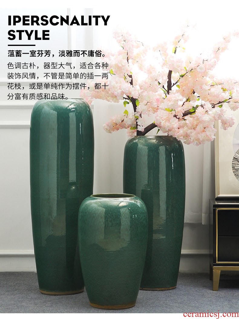 European-style villa hotel flower arranging wine example room sitting room of large vase simulation flower decoration ceramics furnishing articles