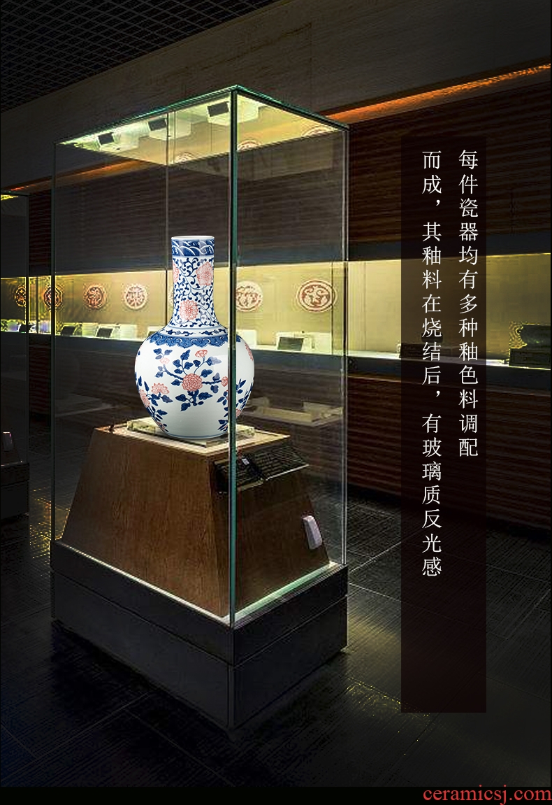 Jingdezhen blue and white ceramics celestial antique porcelain vase sitting room place household decoration modern TV ark