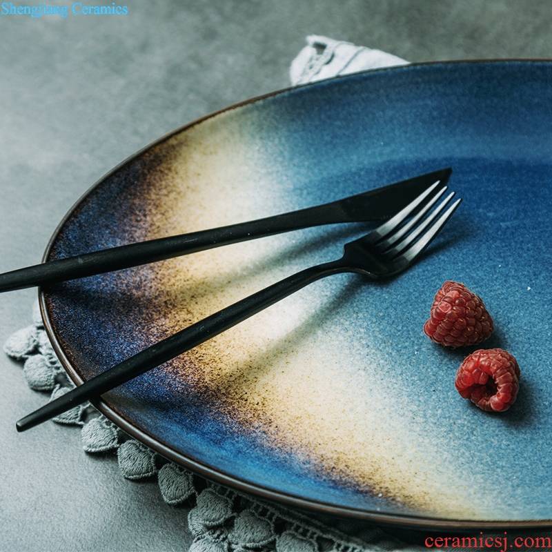 Ijarl million Nordic ceramic tableware fish dish of no. 0 fish head plate of the creative household oval plates