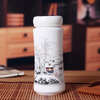 Forest fire creative jingdezhen ceramics keep-warm glass insulation cup double cup gift office cup DongMei