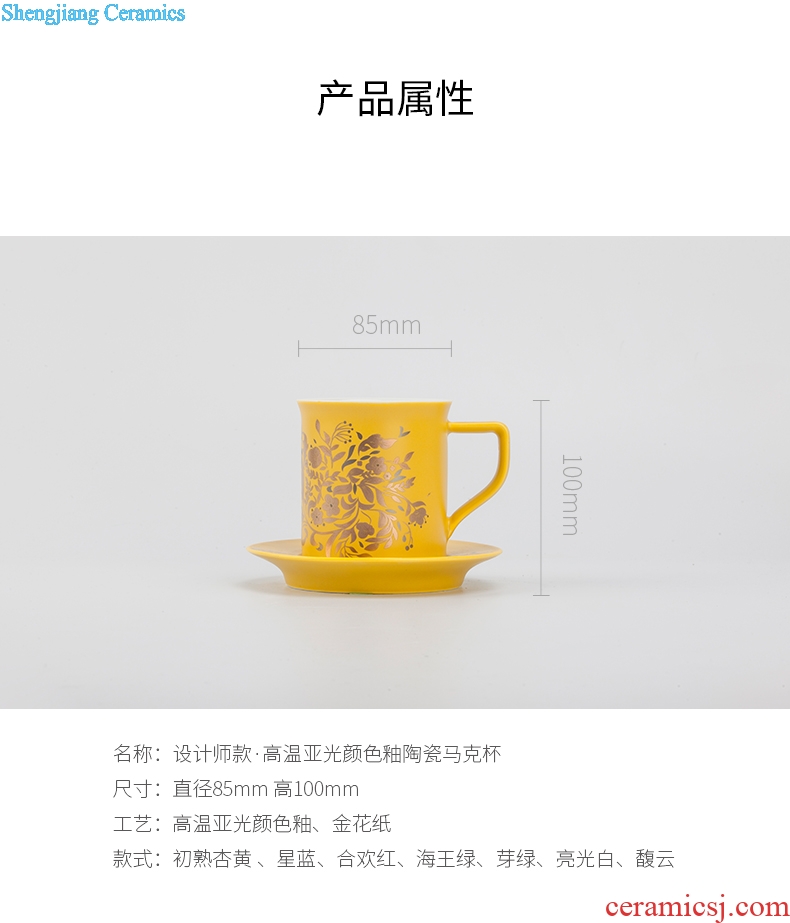 Designer duds & middot; High temperature inferior smooth color glaze ceramic coffee cup