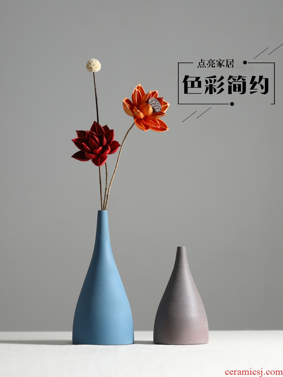 Creative ceramic floret bottle furnishing articles contracted the European frosted small and pure and fresh home decoration decoration a sitting room