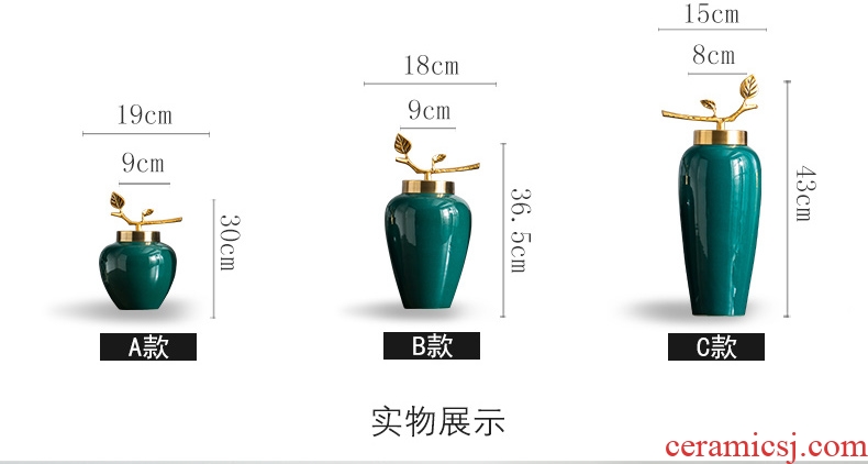 Contemporary and contracted sitting room creative flower arranging furnishing articles mesa of new Chinese style home decoration ceramic vase floral arrangements
