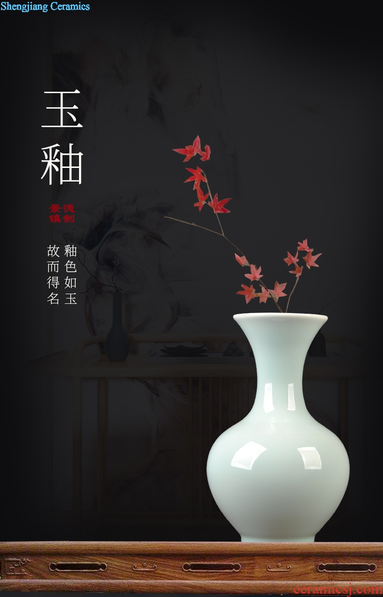 Jingdezhen ceramic vase furnishing articles creative color glaze porcelain flower arranging flowers sitting room Chinese style household decorations