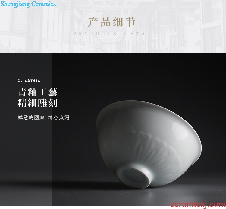TaoXiChuan pallor household new 5 inch lotus bowl of jingdezhen ceramic large adults contracted and creative personality